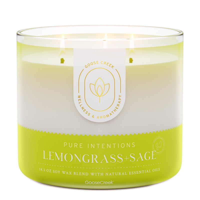 Lemongrass & Sage Aromatherapy 3-Wick Candle (S67S8)